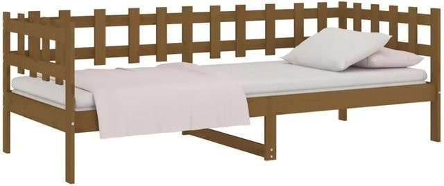 vidaXL Tagesbett aus massivem Kiefernholz in Honigbraun, rustikales Design - Bild 1