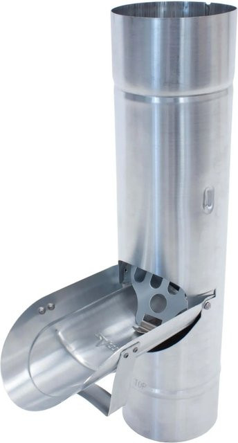 Zambelli Regenrohrklappe mit Sieb in Silber Durchmesser: 120 mm - Bild 1