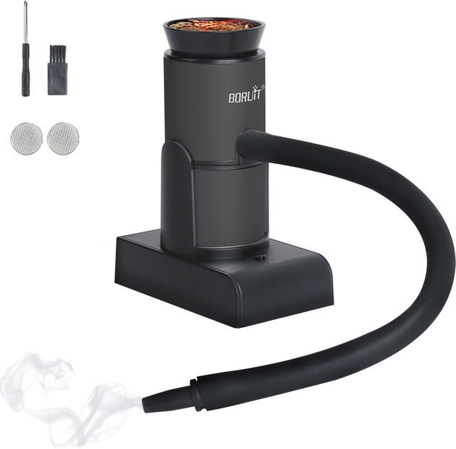Boruit Raucher Infuser tragbarer Kaltrauchgenerator für Fleisch, Grill und Cocktails in Schwarz - Bild 1