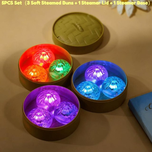 BC Pet Supplies Kristall-Brötchen Squishy Spielzeug Set, 5-teiliges Set, leuchtend - Bild 1