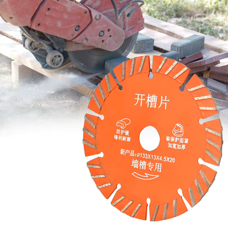 WALFRONT Diamant-Kreissägeblatt für Beton und Keramik, Durchmesser: 133 mm, Orange - Bild 2