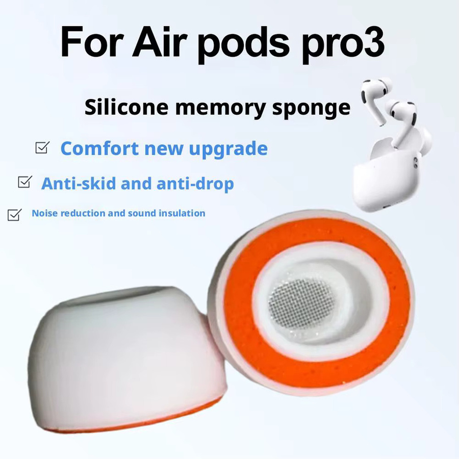 2 Stück Silikonschaum-Ohrpolster in Weiß als Ersatzzubehör für Apple AirPods Pro 3 In-Ear Bluetooth Kopfhörer - Bild 3