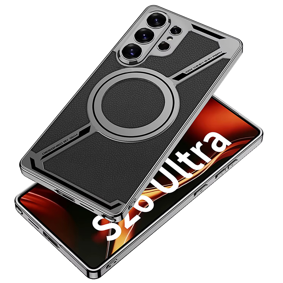 Leder-Schutzhülle mit MagSafe Magnet für Samsung Galaxy S26 S25 S24 S23 Ultra in Schwarz und Multicolor - Bild 2