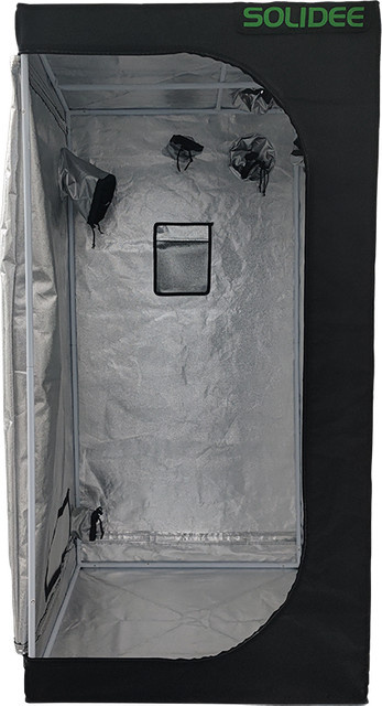 SOLIDEE 2026 Growzelt mit Vollmetallrahmen und reflektierender Aluminiumbeschichtung, Farbe: Silber, B/T/H: 160 x 80 x 80 cm - Bild 1