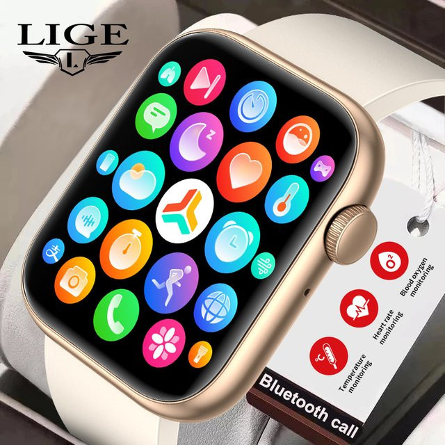 Lige Smartwatch, Schwarz, Silikon, Unisex - Bild 1