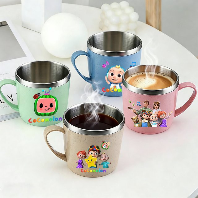 Cocomelon Trinkbecher aus 304 Edelstahl mit Griff für Kinder - Bild 1