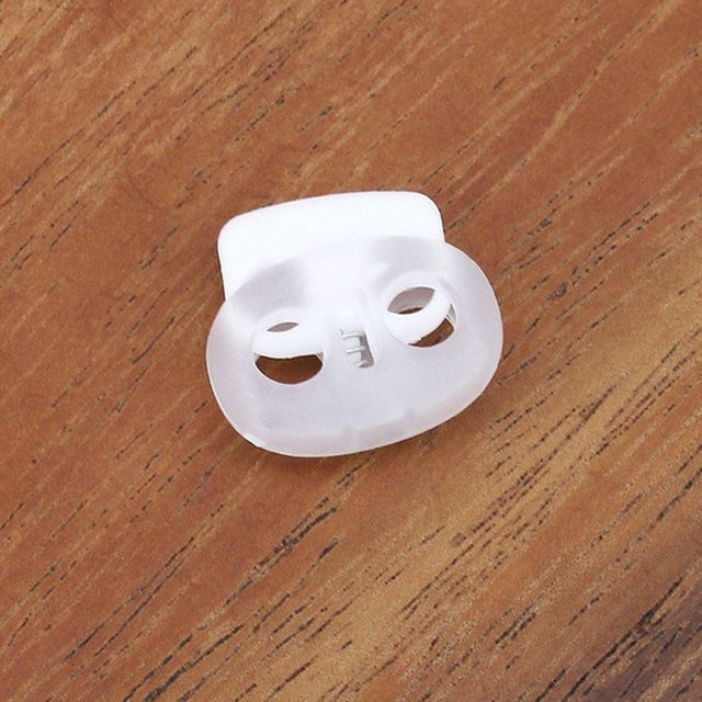 KAIDA Kordelstopper Set aus Kunststoff, 10 Stück Schnallenklemme als Nähzubehör in Weiß und Transparent - Bild 1
