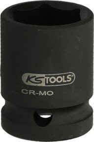 KS Tools Sechskant-Kraftstecknuss kurz 1 Zoll aus Chrom-Molybdän in Schwarz, Länge: 115 mm - Bild 1