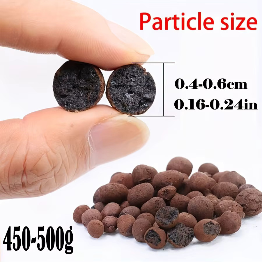Hydroponische Tonkugeln für Aquarien und Pflanzen als belüftetes Wabengrund-Substrat, 450-500g, Braun - Bild 3