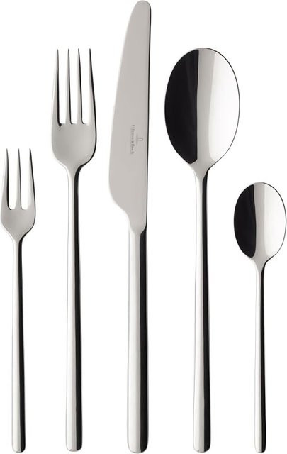 Villeroy & Boch Ella Besteckset 30-teilig aus silberfarbenem 18/10 Edelstahl, spülmaschinenfest - Bild 1