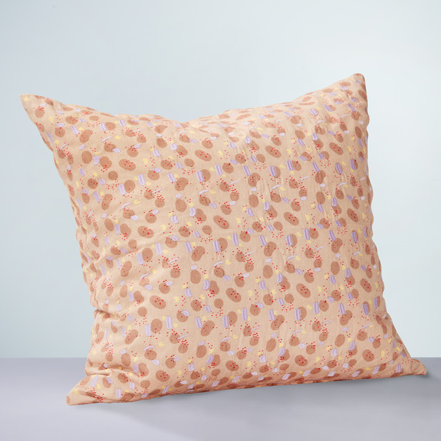 Hübsch Interior Kissen Speckle Mustermix Green Living in Blumendesign aus Baumwolle, B/T/H: 50 x 50 x 5 cm - Bild 1