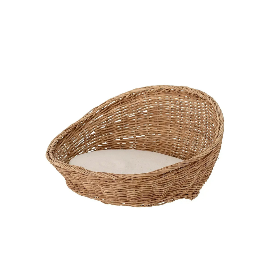 Bloomingville Katzenkorb Tille aus Rattan in Beige im skandinavischen Stil, B/T/H: 30 x 30 x 20 cm - Bild 1