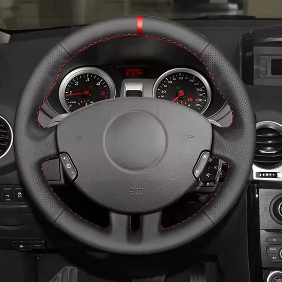 GNUPME Lenkradabdeckung aus schwarzem Kunstleder für Renault Clio 3 RS (2006-2018) - Bild 1