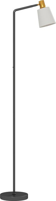 HOMCOM LED Stehlampe in Schwarz mit 350 Grad drehbarem Kopf und einstellbarer Farbtemperatur für Wohnzimmer und Schlafzimmer - Bild 1