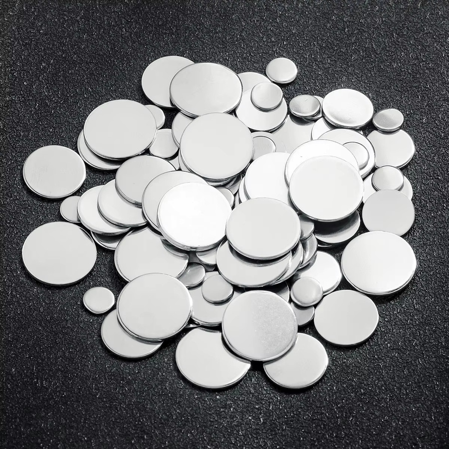 baizzx Charms Disc, Edelstahl, Silber, Unisex - Bild 2