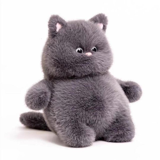 Yiran toy Graue Katze Plüschtier, 35cm, ab 14 Jahren - Bild 1