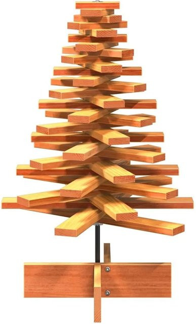 vidaXL Weihnachtsbaum aus Kiefernholz in Wachsbraun, 80 cm Höhe - Bild 1