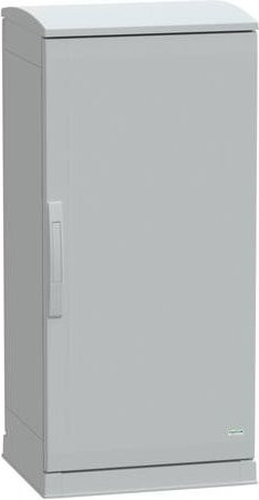Schneider Electric Verteilergehäuse aus Polyester in Grau, bodenstehend mit offenem Sockel und Abdeckung, IP44, B: 100 cm, H: 50 cm, T: 42 cm - Bild 1