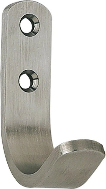 Technik Team Mantelhaken Macoba aus Edelstahl gebürstet in Silber, B/H: 18 x 66,5 mm - Bild 1