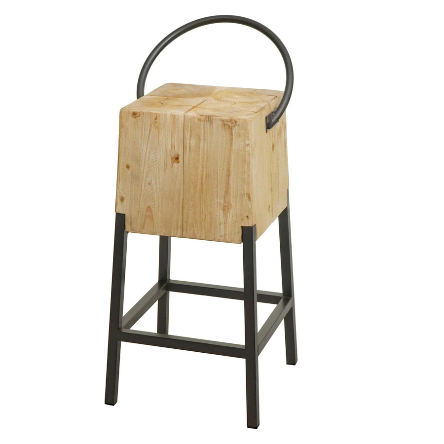 Barhocker MCW-L76 Industrial Tresenhocker aus Metall und Massiv-Holz in Natur - Bild 3