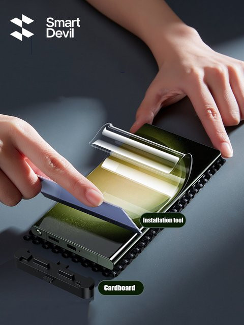 Smart devil Displayschutzfolie für Samsung Galaxy S24 Ultra, Soft Film mit Vollkleber, transparent, Anti-Kratzer HD-Film - Bild 1