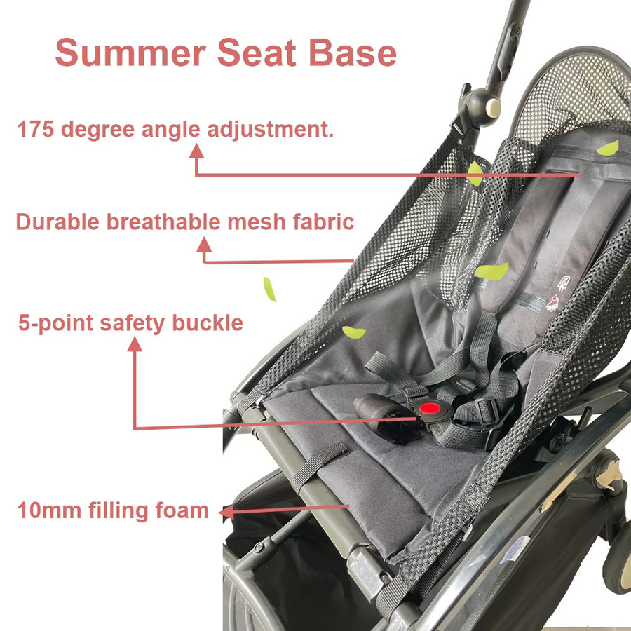 Mutterbräune Kinderwagen-Basis kompatibel mit Babyzen YOYO & YOYO2 in Schwarz - Bild 2