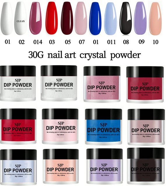 SJP Acrylpulver für französische Maniküre, 30 g, glänzend - Bild 1