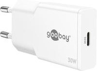 Goobay USB-C PD GaN Schnellladegerät Slim 30 W in Weiß - Bild 1