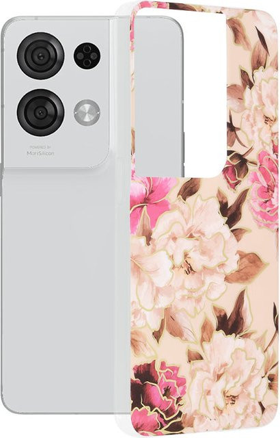 Techsuit Handyhülle für Oppo Reno8 Pro in Beige mit Marble Design - Bild 1