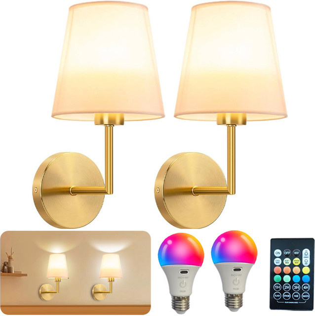 ASCELINA Nordic LED Wandlampe mit RGB Aufladbarer Drahtloser Leuchte für Innenräume - Bild 1