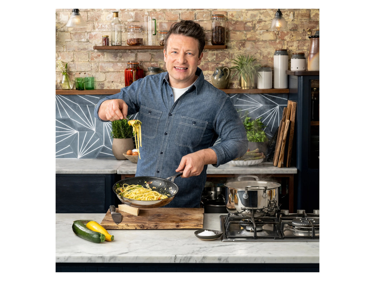 Jamie Oliver by Tefal Kitchen Essentials Edelstahl-Bratpfanne mit Non-Stick-Beschichtung, Farbe: Silber, Durchmesser: 24 cm - Bild 2