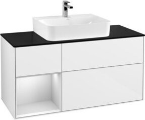 V&B Waschtischunterschrank Finion in Weiß lackiert, Breite: 120 cm, Höhe: 60,3 cm, Tiefe: 50,1 cm - Bild 1