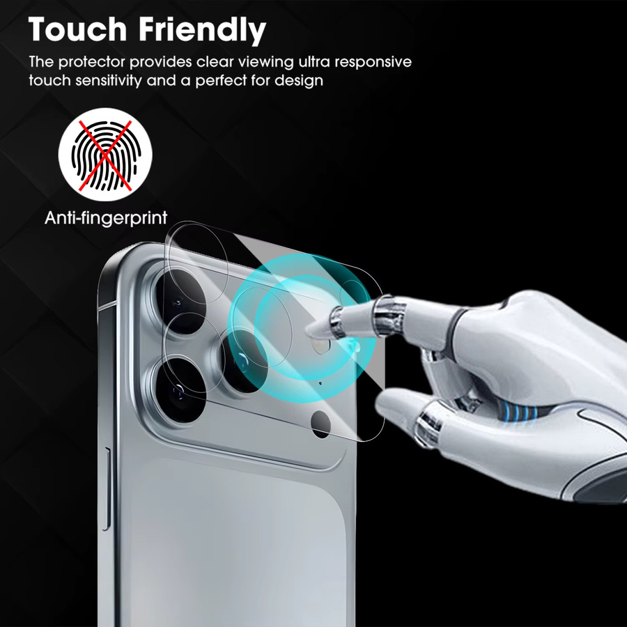 Schutzfolie für iPhone 17 Pro Max und iPhone 17 Air Kameraobjektiv aus transparentem Kunststoff mit Anti-Scratch-Funktion - Bild 4
