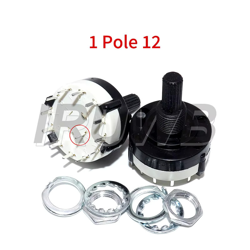 IRUWB RS26 1-poliger 12-fach wählbarer Band-Drehwahlschalter Einzeldeck-Drehschalter - Bild 2