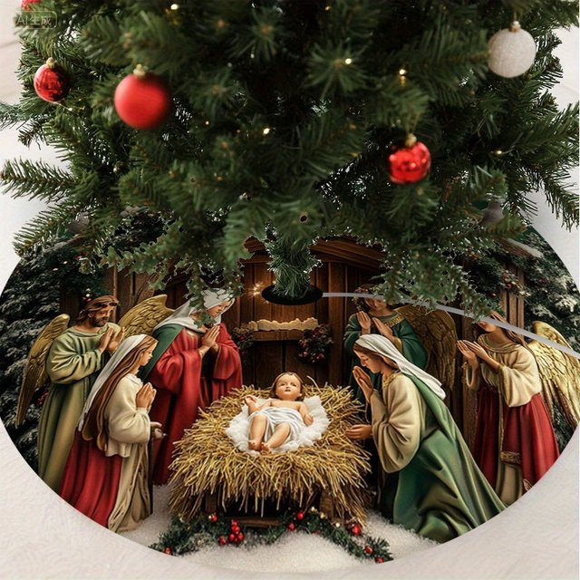 VIKAMA Weihnachtsbaumrock in Mehrfarbig für deine Weihnachts- und Neujahrsdekoration im Innen- und Außenbereich - Bild 1