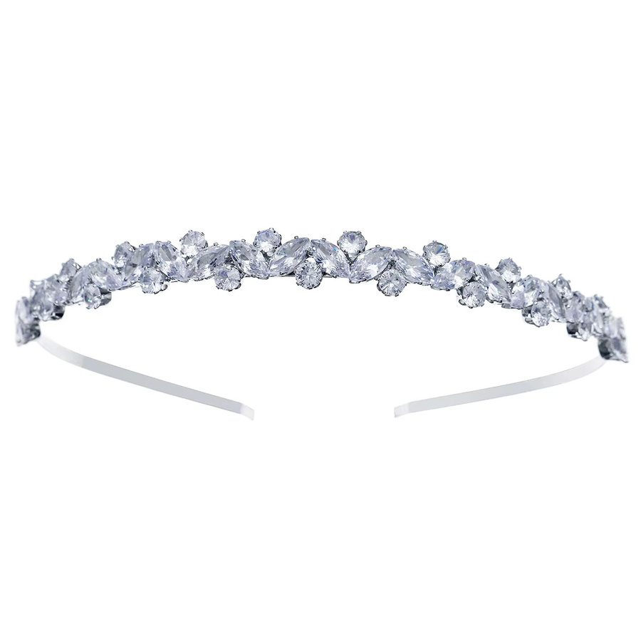 Haarschmuck Tiara, Zirkonia, Silber, Damen - Bild 4