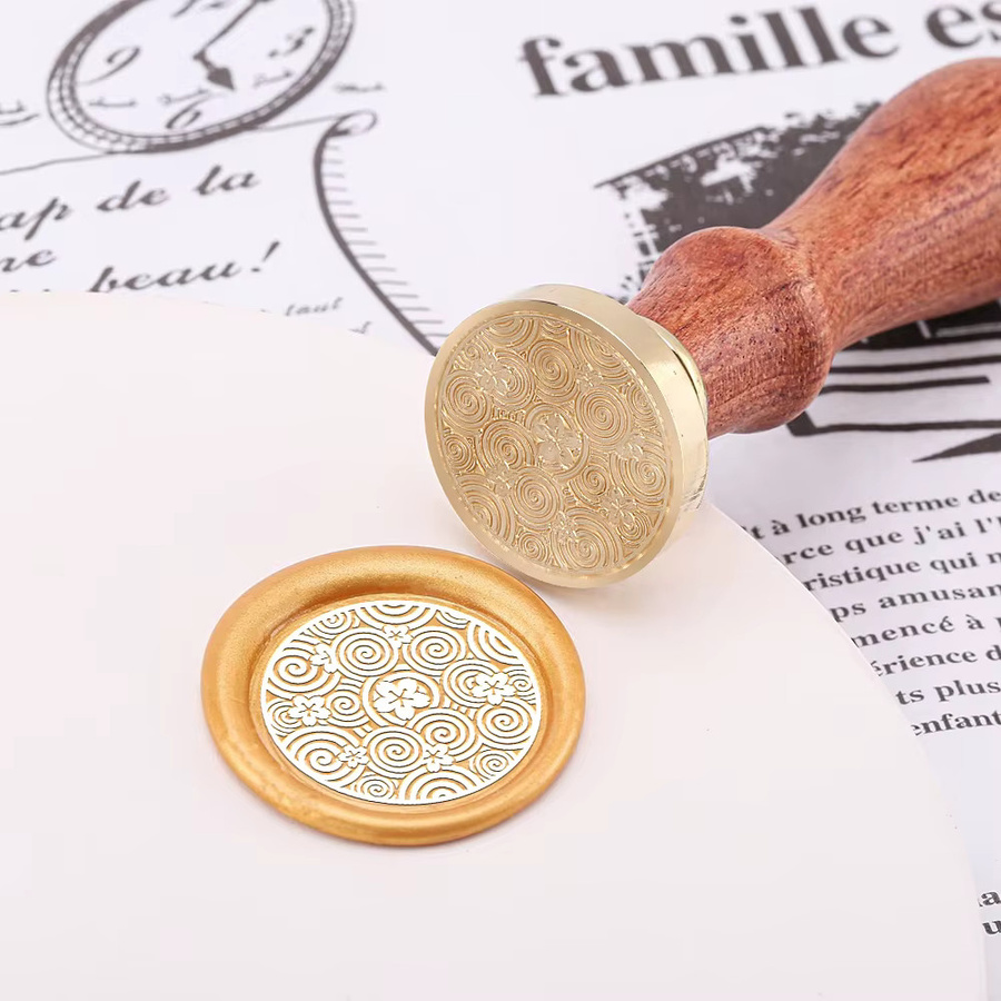 Wachssiegelstempel mit Mond, Hand und Auge Motiv für DIY Dekoration, Hochzeitskarten und Briefumschläge, Durchmesser: 25 mm - Bild 3