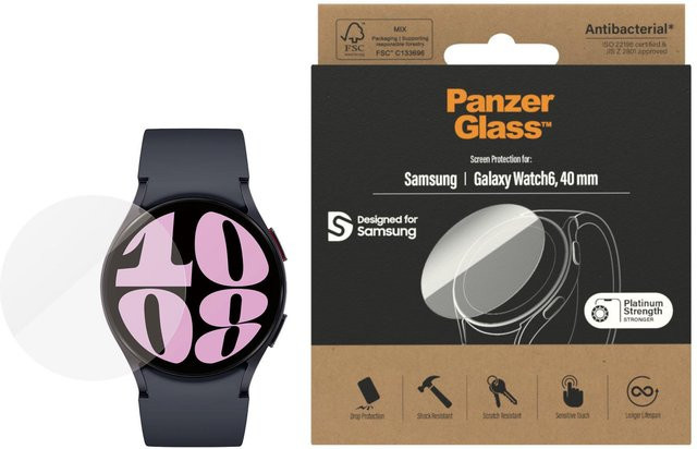 PanzerGlass Displayschutz für Samsung Galaxy Watch6, 40mm, transparent - Bild 1