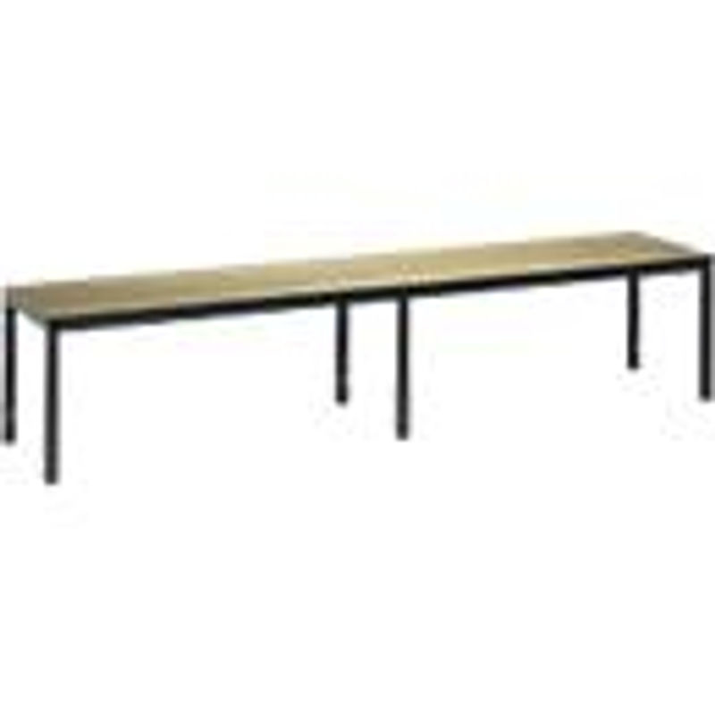 C+P Umkleidebank Basic Plus für Feuchträume in Eiche Sereno mit schwarzgrauem Gestell, B/T/H: 196,0 x 35,3 x 40,1 cm - Bild 2