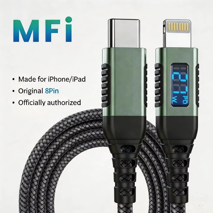 LAIHONEN USB-C auf Lightning Kabel MFi-zertifiziert für iOS in Grün - Bild 2
