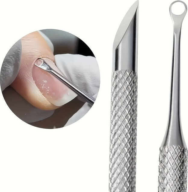 Ouriner Doppelkopf-Nagelwerkzeug aus Edelstahl, Präzisionstrimmer & Nagelhautpflege, 2 Stück, Füße - Bild 1