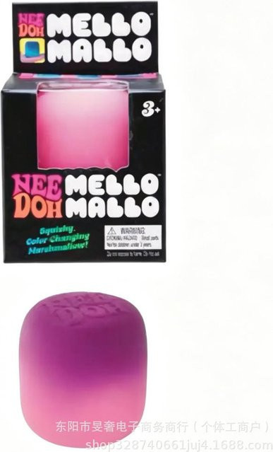 Needoh Mello Mallo UV-Licht-reaktives Quetschspielzeug, Marshmallow-Textur - Bild 1