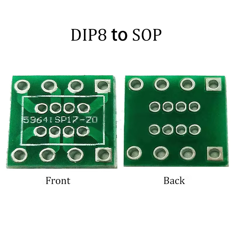 YuXi SMT zu DIP Adapter Konverter Platte in Grün für SMD DFN10 EMSOP10 SOP SSOP TSSOP - Bild 2