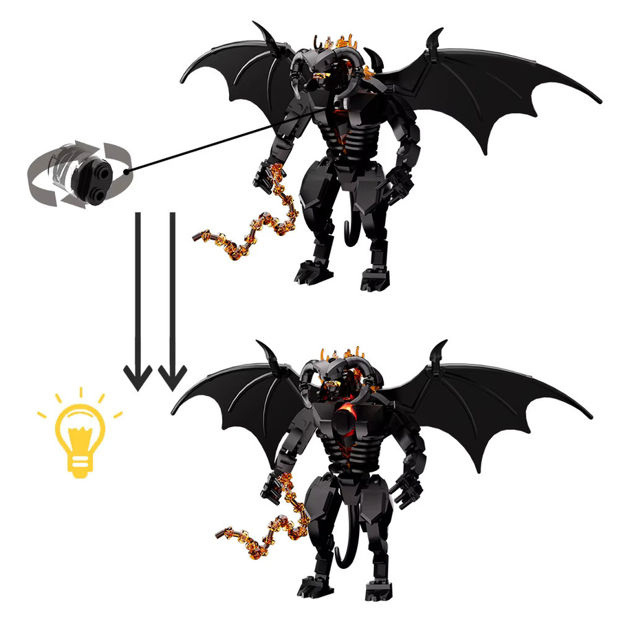 GOBRICKS Herr der Ringe Balrog Modell, Bausteine, Fantasy - Bild 3