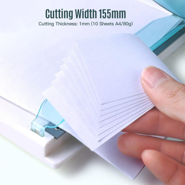 KW Trio Mini-Papierschneider Guillotine in Weiß mit 10 Blatt Kapazität und 6 Zoll Schneidebreite - Bild 1