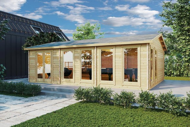 Gartenhaus Snooker XL 2 aus Holz mit Satteldach, Maße: B: 8 m, T: 6 m - Bild 1