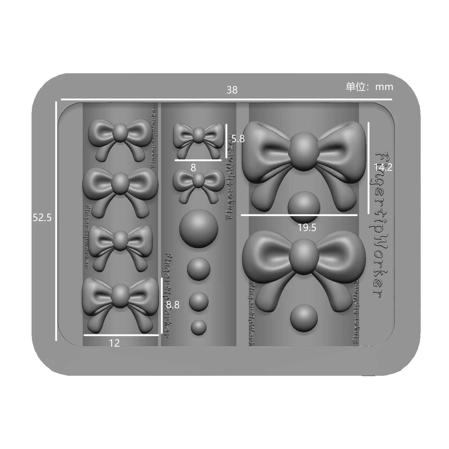 KANIU Silikonform für Schleifen-Nägel, 3D-Nagelkunstform - Bild 4