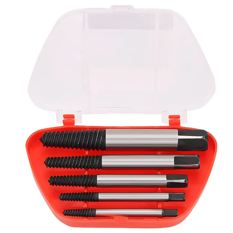 DIYWORK Schraubenausdreher-Set zum Entfernen gebrochener Bolzen und beschädigter Schrauben, 5-teilig, Silber - Bild 5