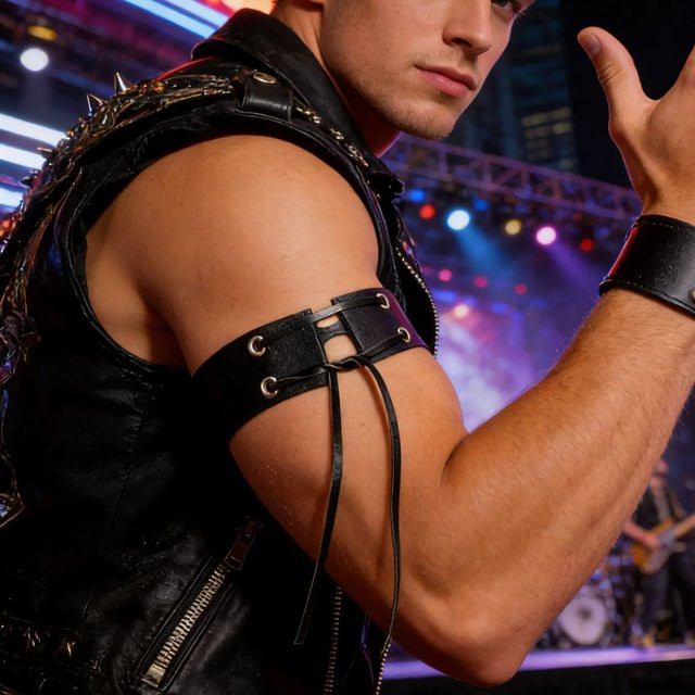 CEA.HARNESS Armband, Kunstleder, Schwarz, Herren - Bild 1
