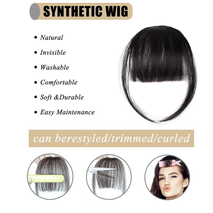 Horsepower star Synthetische Clip-in-Ponyfransen, schwarz, Damen - Bild 3